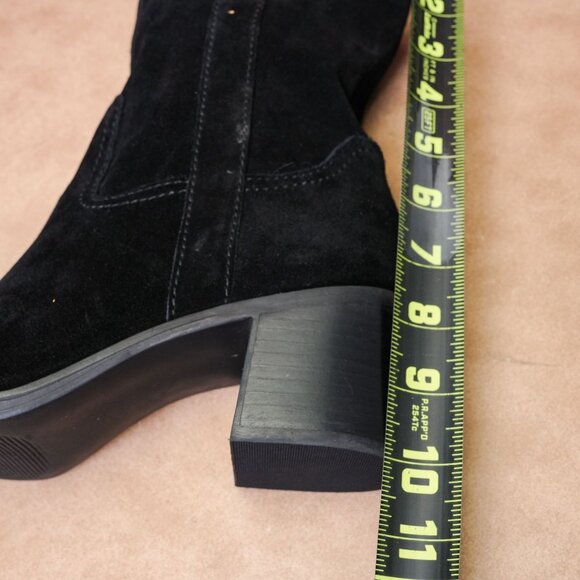 Steve Madden Women Romney Black Leather Western Festival Pull On Boots sz 8 - Picture 6 of 8